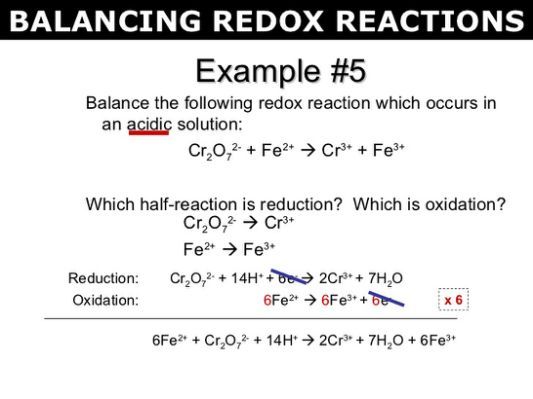 Balancing Redox Reactions Worksheet