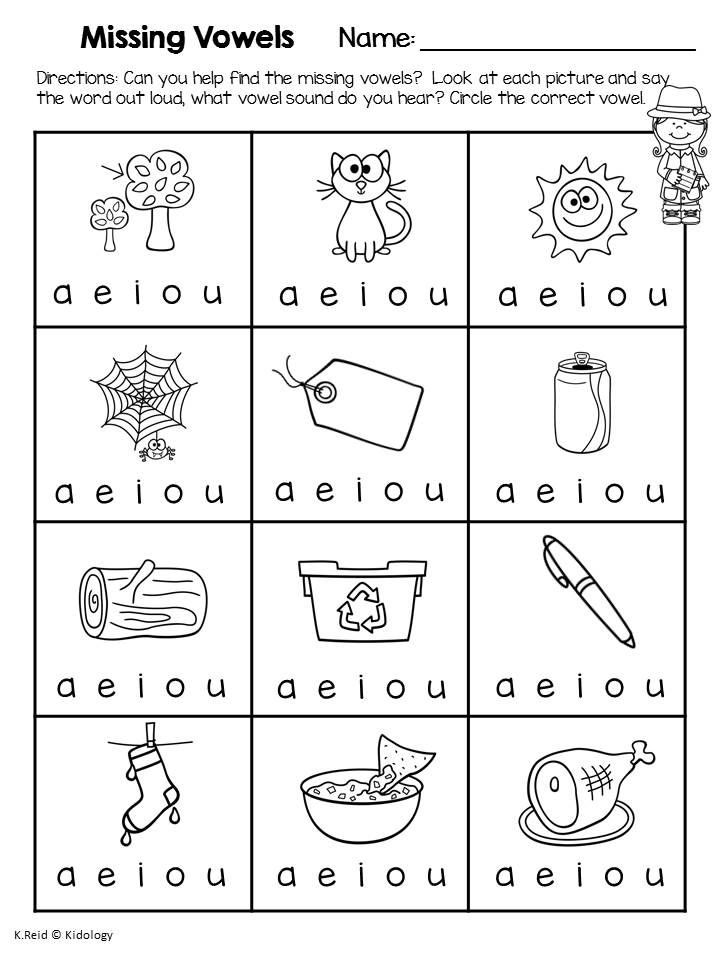 Vowels Worksheets For Preschoolers