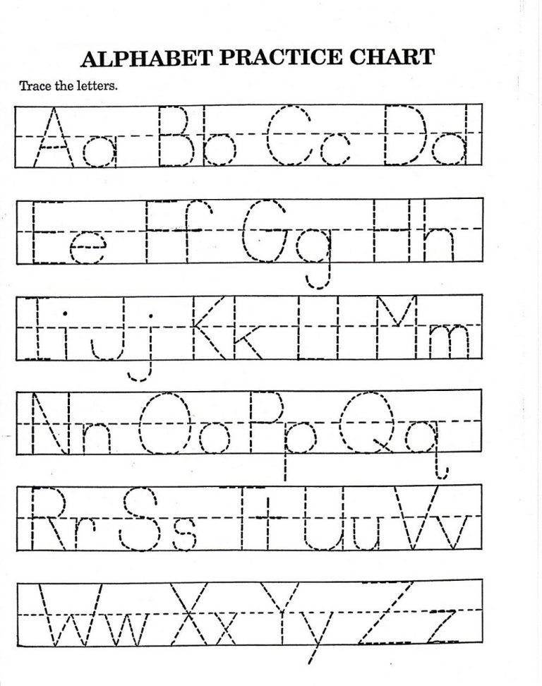Kindergarten Alphabet Worksheets Az