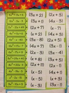 Factoring Trinomials Worksheet Answers
