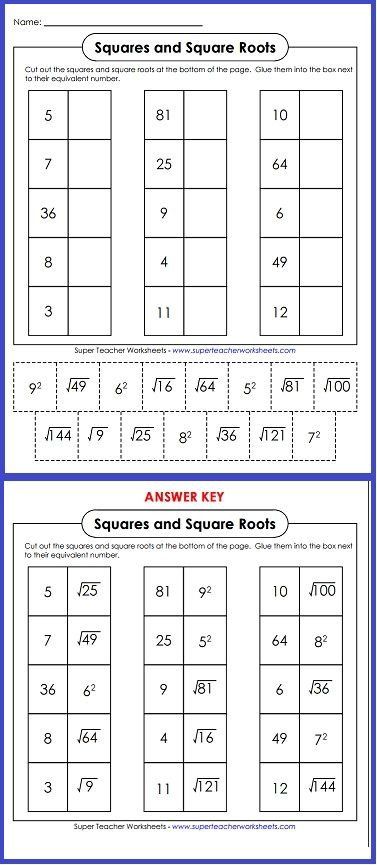 Solving Square Root Equations Worksheet Pdf