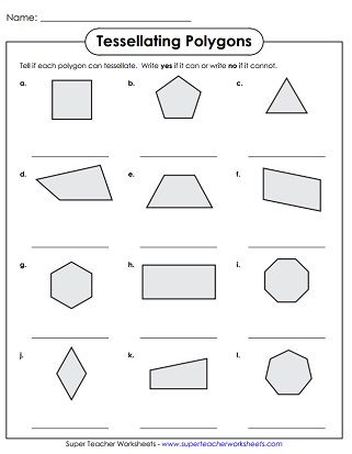 Polygons Worksheet Grade 4