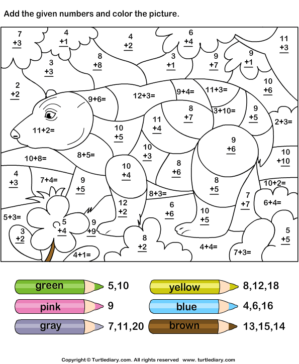 3rd Grade 2nd Grade Color By Number Worksheets