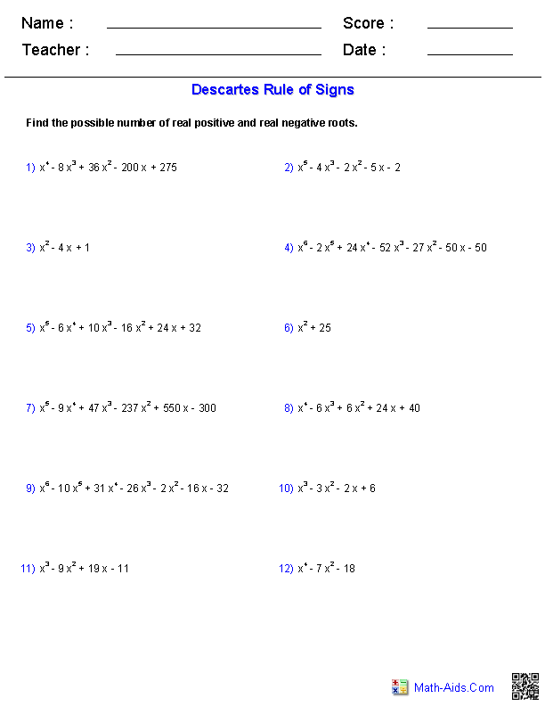 Composition Of Functions Worksheet 2