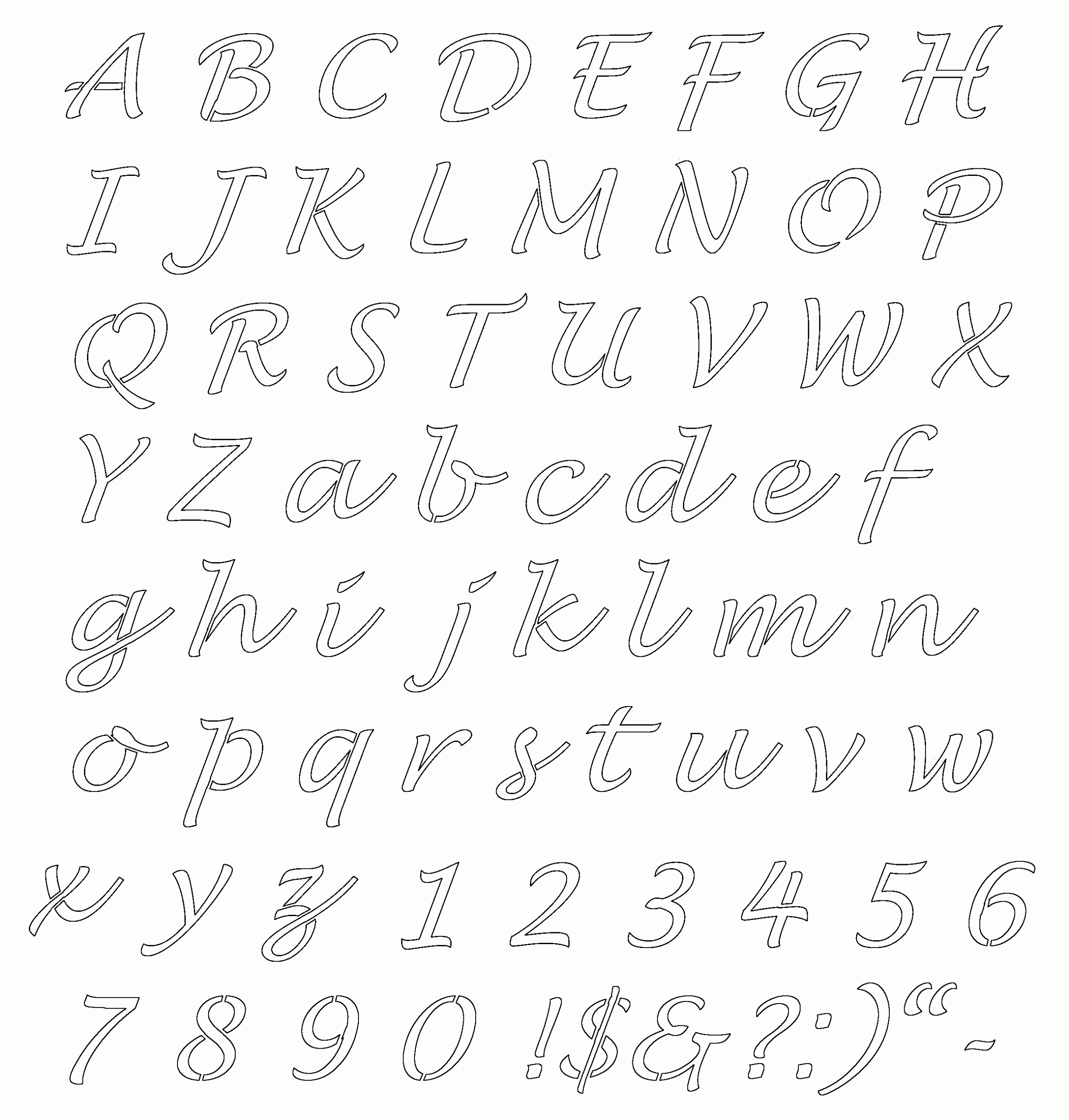 Free Printable Alphabet Letters Stencils