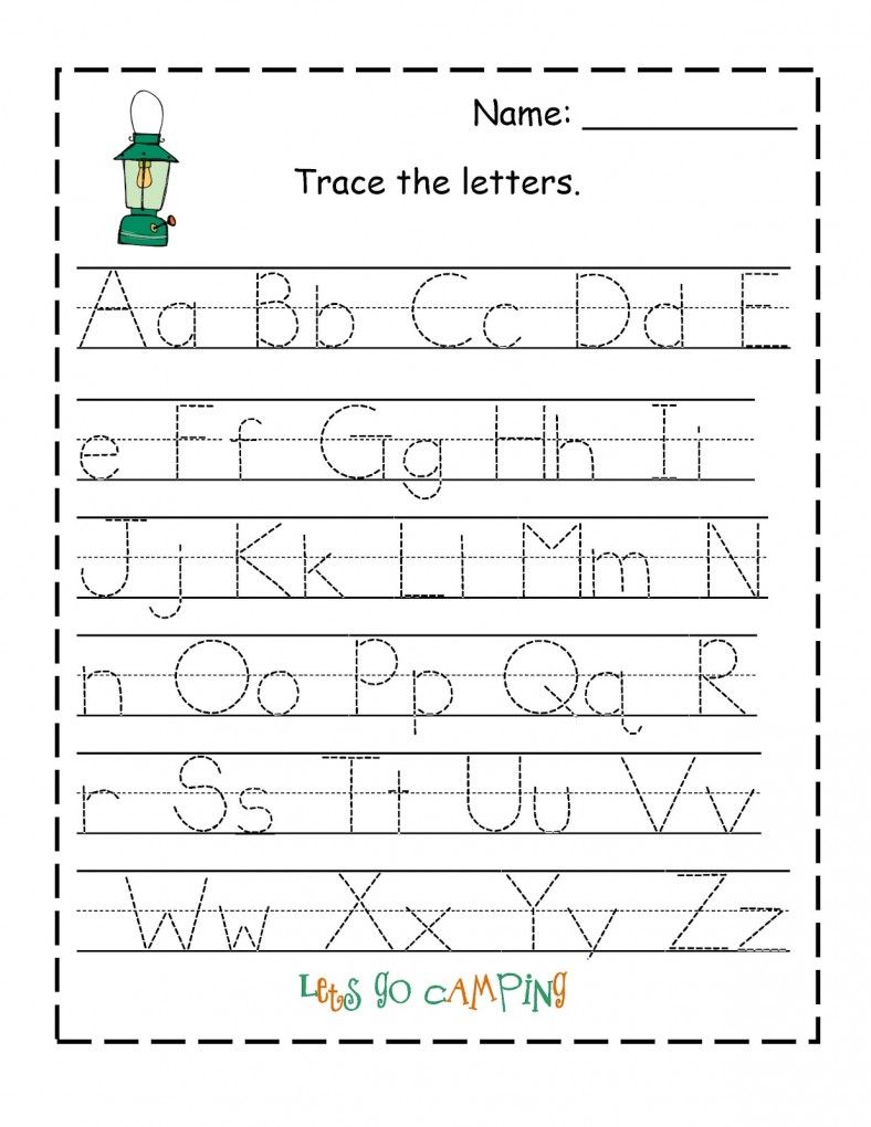 Kindergarten Abc Tracing Sheet