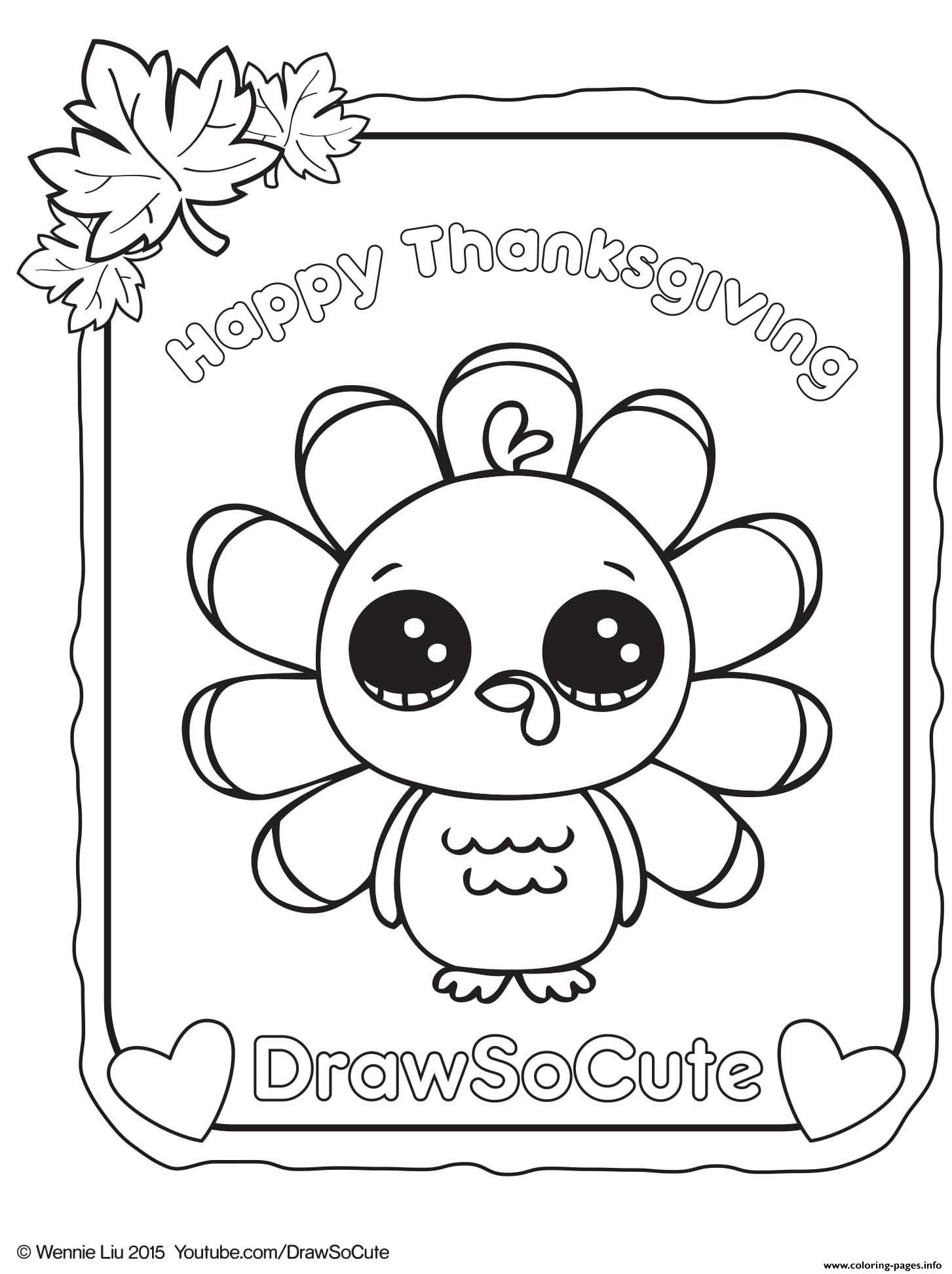 Cute Thanksgiving Coloring Sheets