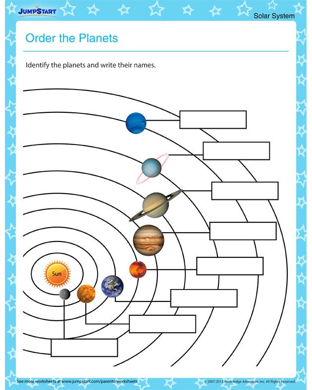 Planets Worksheet Free