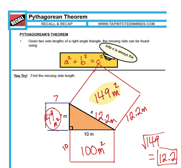 Pythagorean Theorem Worksheets Grade 9