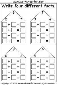 Fact Family Worksheets Examples