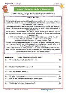 Grade 4 English Worksheets Comprehension