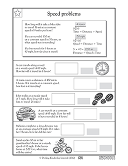 6th Grade Speed Distance Time Worksheet