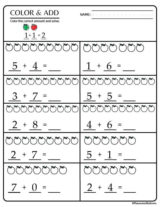 Free Kindergarten Math Worksheets Pdf