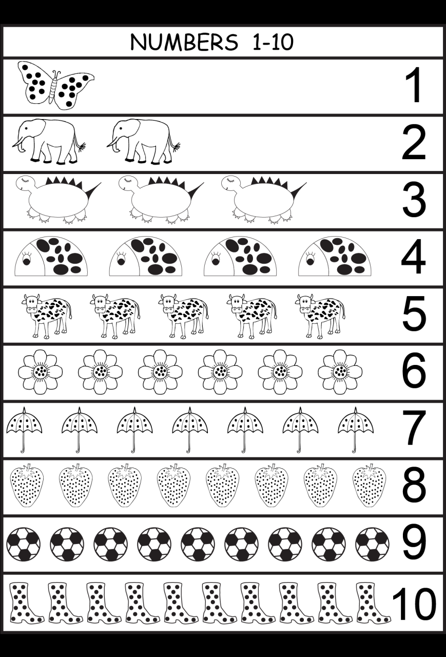 Preschool Number Worksheets Printable