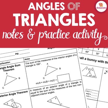 Interior And Exterior Angles Of Triangles Worksheet