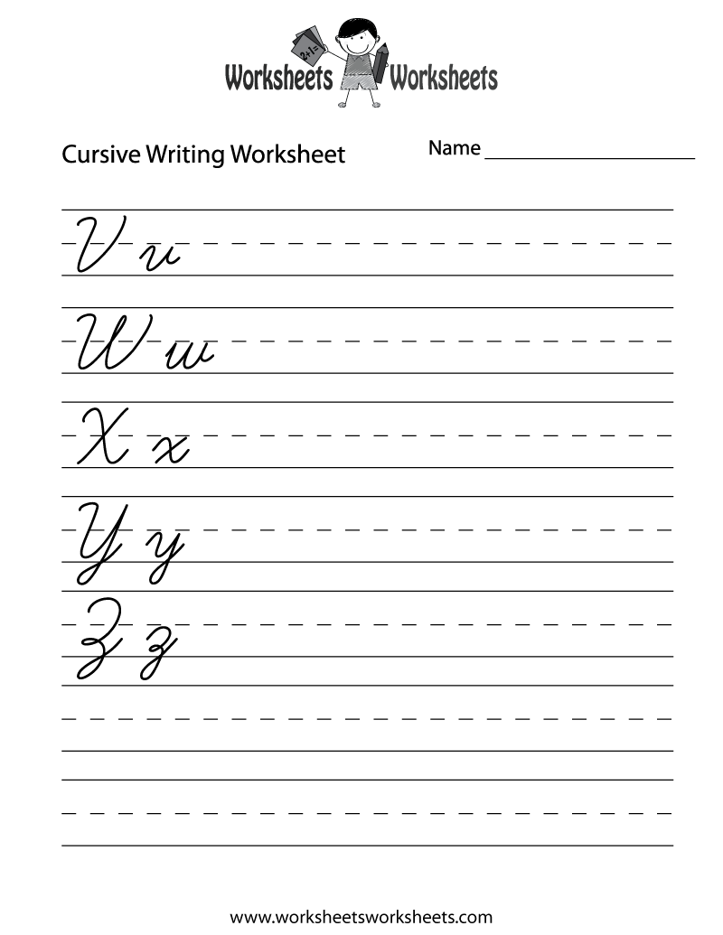 3rd Grade Cursive Writing Worksheets Free Printable