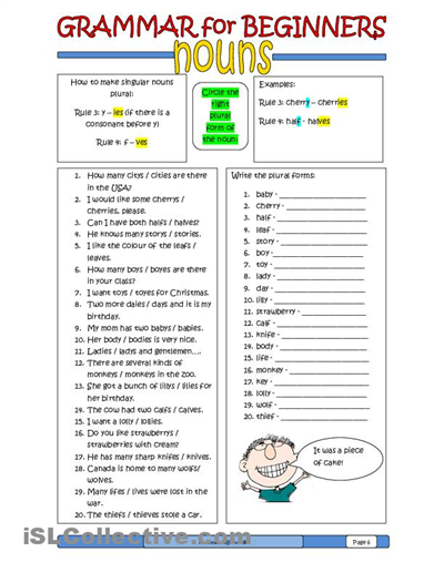 English For Beginners Worksheets