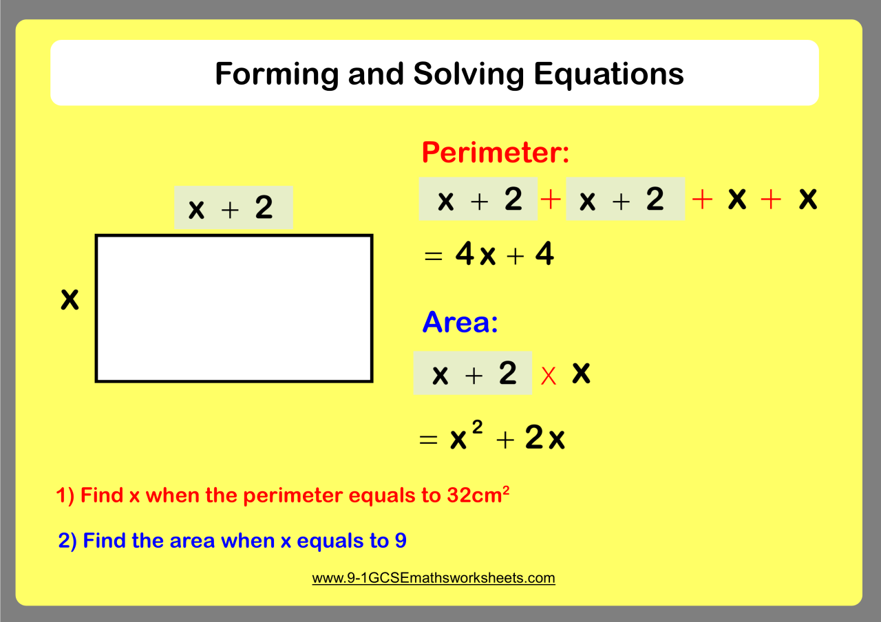 Forming And Solving Equations Worksheet Pdf