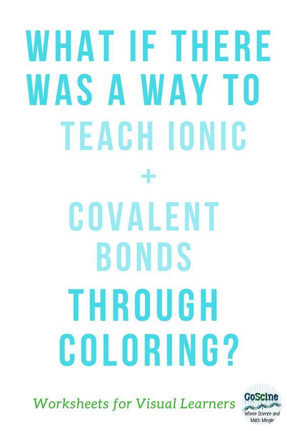 Ionic And Covalent Bonds Worksheet Coloring