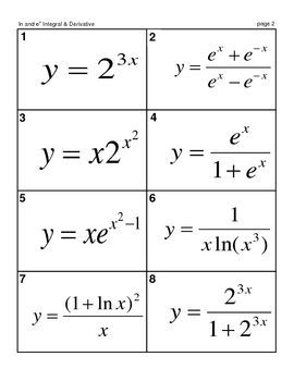 Derivative Worksheet With Answers Doc