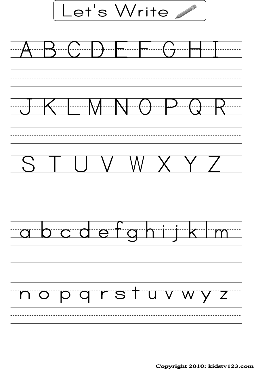 Alphabet Writing Practice Free