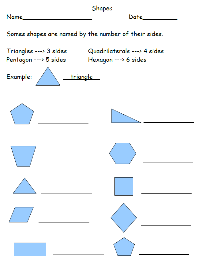 2nd Grade Shapes Worksheets For Grade 2