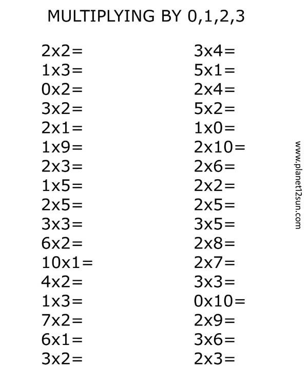 2nd Grade Beginner Multiplication Worksheets