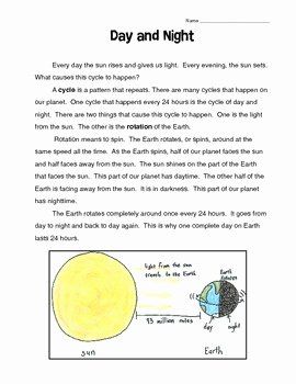 Day And Night Worksheet Answer Key