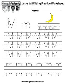 Letter Practice Sheets M