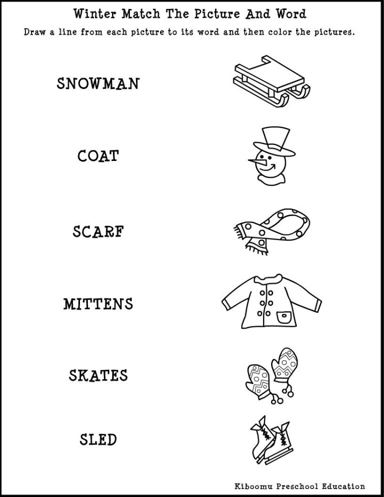 Winter Worksheets For Kids