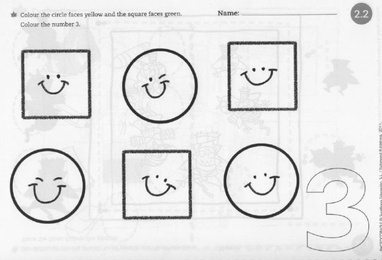 Circle Worksheets For 2 Year Olds