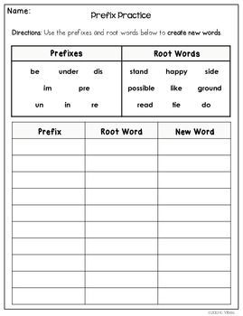 2nd Grade Prefixes And Suffixes Worksheets