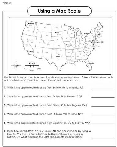 Map Skills Worksheets 5th Grade