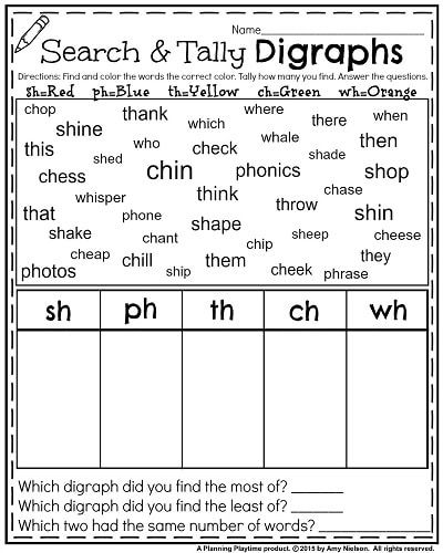 1st Grade Free Phonics Worksheets