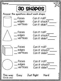 2d And 3d Shapes Worksheets For Grade 3