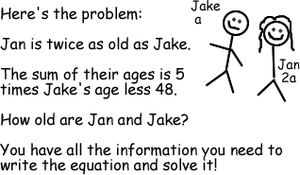 7th Grade Age Word Problems Worksheet