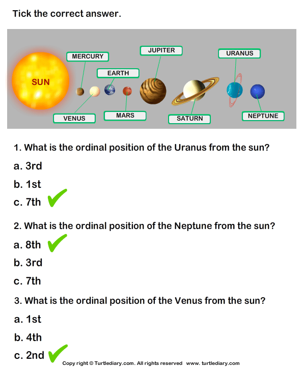 Solar System Worksheets Grade 6