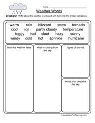 3rd Grade Weather Worksheets For Kids