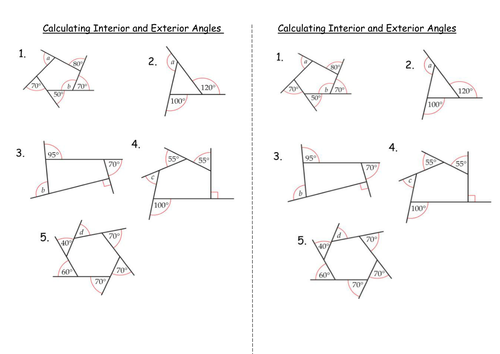 Exterior Angle Theorem Worksheet Answer Key