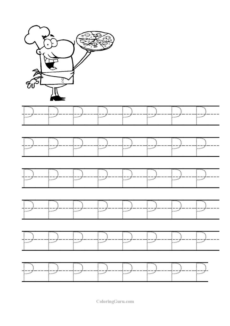 Letter P Worksheets For Preschool