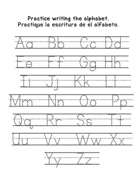 Alphabet Practice Writing