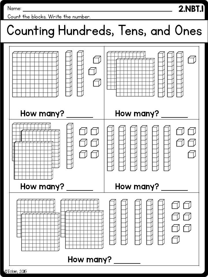 Hundreds Tens And Ones Worksheets 2nd Grade