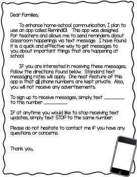 Preschool Homework Letter To Parents Template