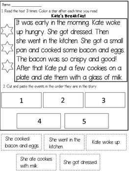 Sequencing Events In A Story Worksheets For Grade 1