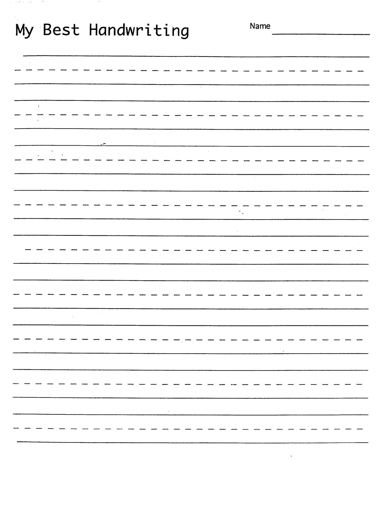 Blank Handwriting Worksheets