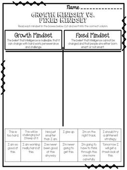 Growth Mindset Worksheets For Kids