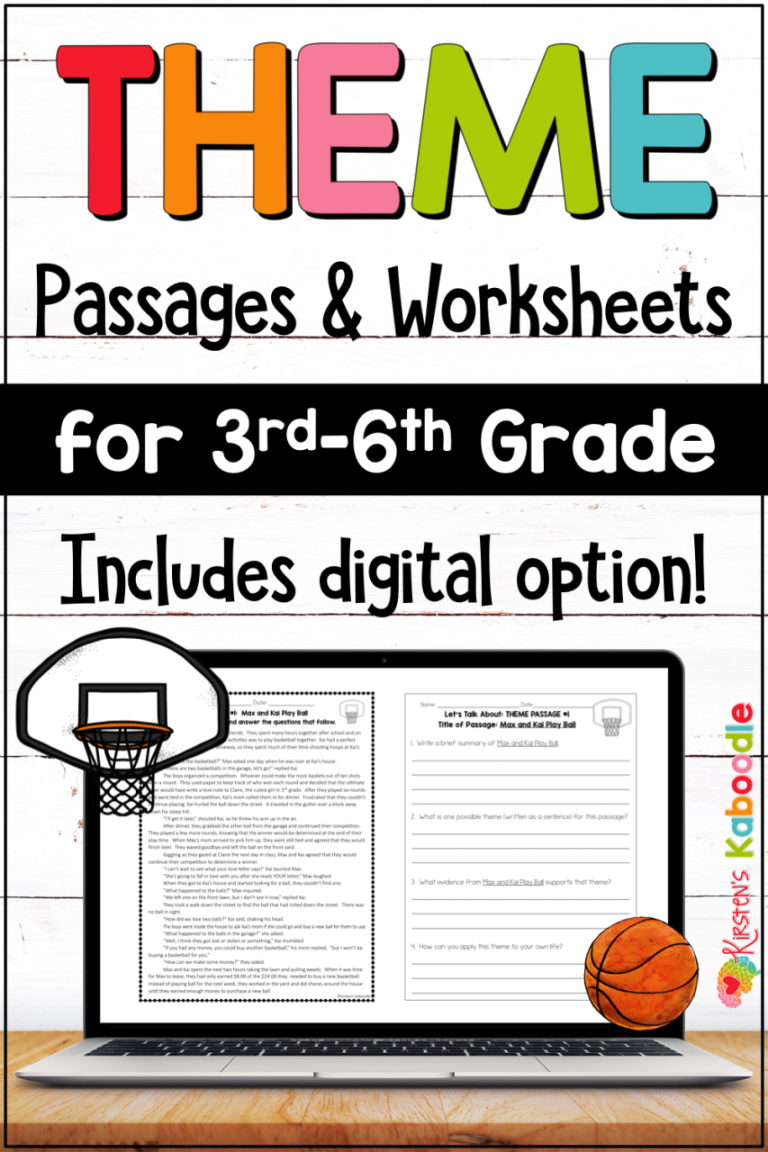 3rd Grade Theme Practice Worksheets