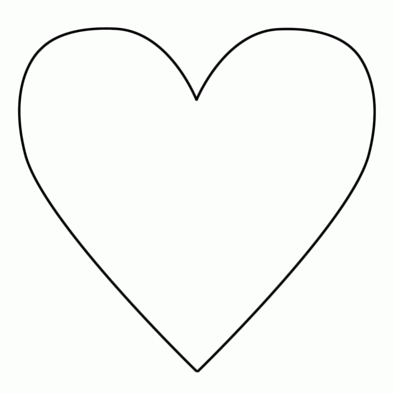 Heart Coloring Sheet For Kids