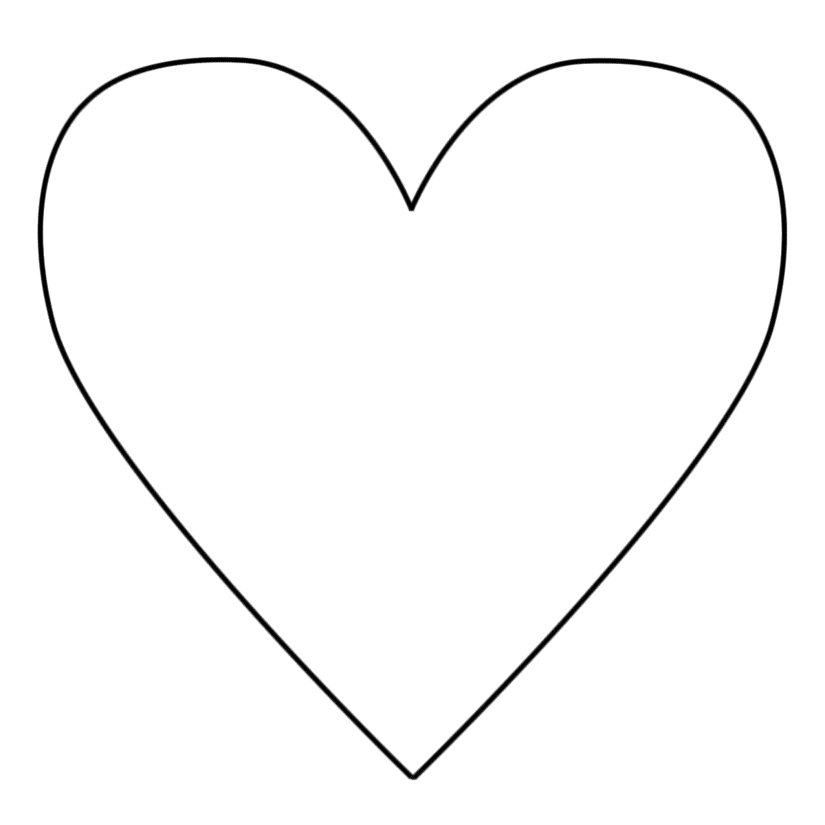 Heart Coloring Sheet For Kids