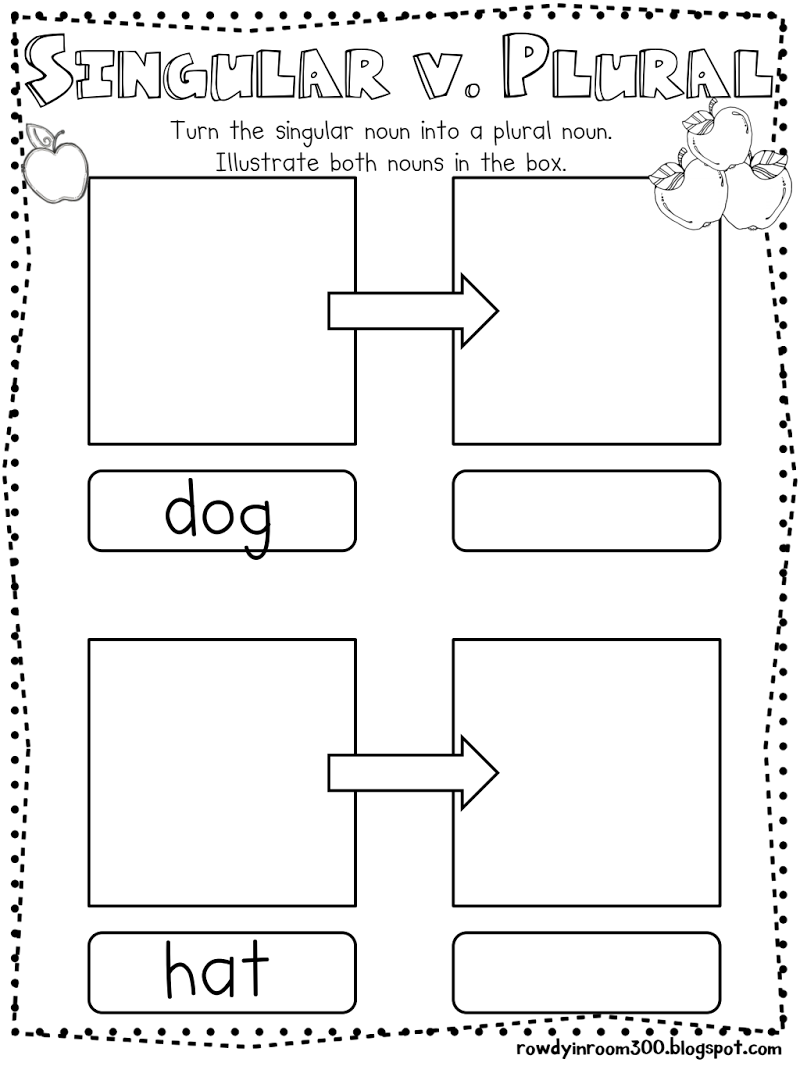 Plural Nouns Worksheet Kindergarten